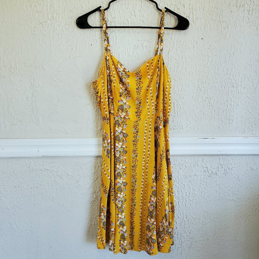 Old Navy Fit & Flare Cami MIni Dress, Yellow, Women's M